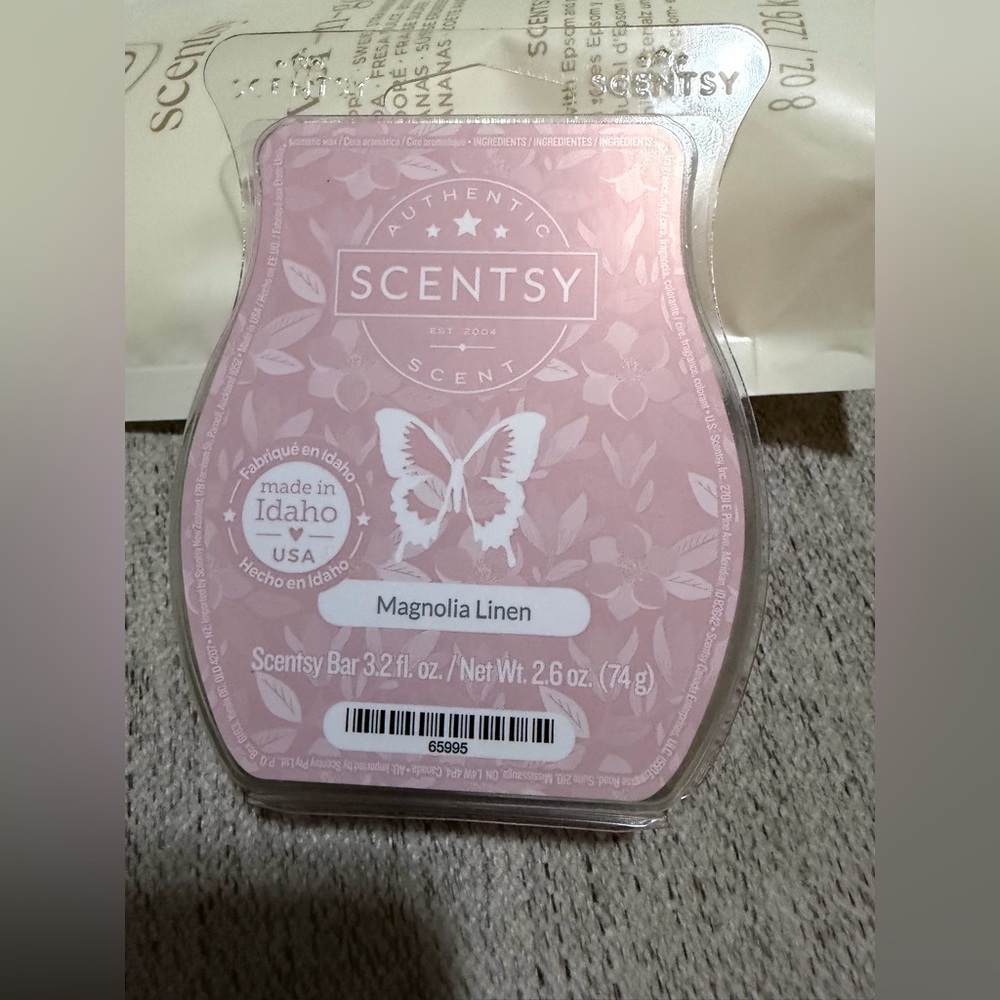 Scentsy Magnolia Linen Wax Bar - Soft Pink